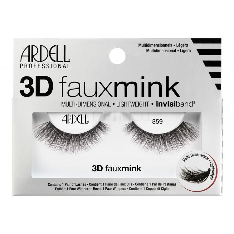 Ardell 3D Faux Mink 859 Изкуствени мигли за жени 1 бр Нюанс Black