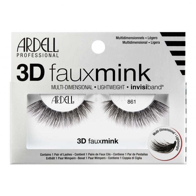 Ardell 3D Faux Mink 861 Изкуствени мигли за жени 1 бр Нюанс Black