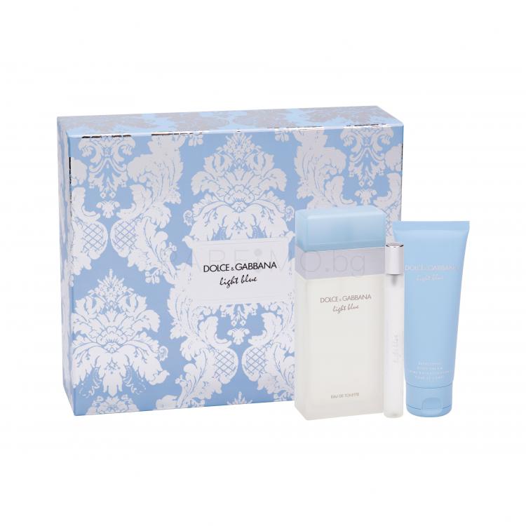 Dolce&amp;Gabbana Light Blue Подаръчен комплект EDT 100 ml + крем за тяло 75 ml + EDT 10 ml