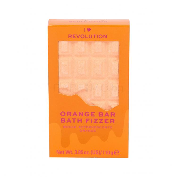 I Heart Revolution Chocolate Бомбичка за вана за жени 110 гр Нюанс Orange