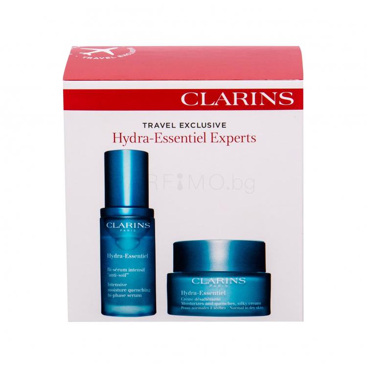 Clarins Hydra-Essentiel Bi-Phase Подаръчен комплект серум за лице 30 ml + дневен крем за лице 50 ml