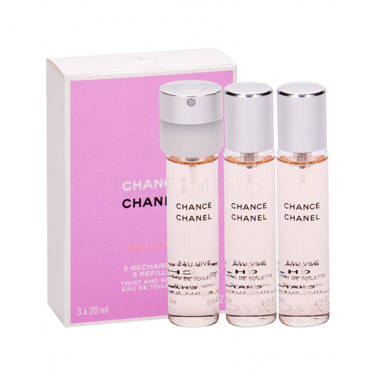 Chanel Chance Eau Vive Eau de Toilette за жени Пълнител 3x20 ml