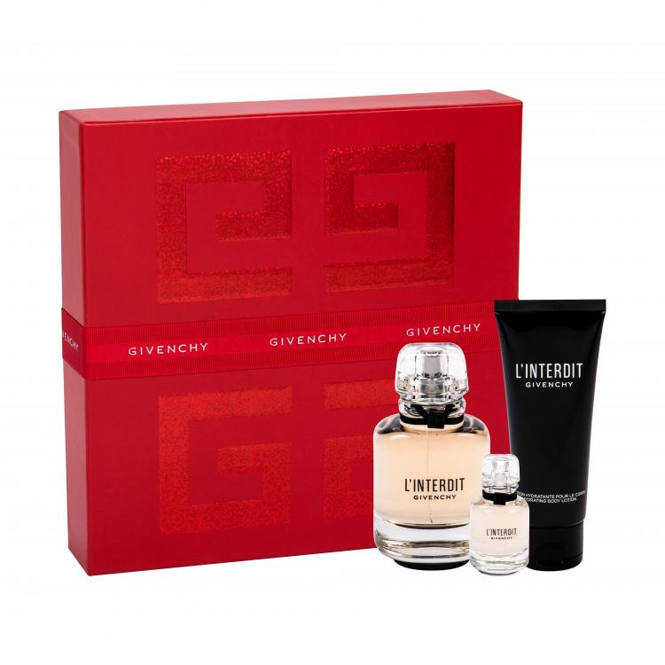 Givenchy L&#039;Interdit Подаръчен комплект EDP 80 ml + лосион за тяло 75 ml + EDP 10 ml