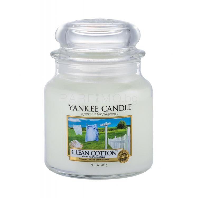 Yankee Candle Clean Cotton Ароматна свещ 411 гр