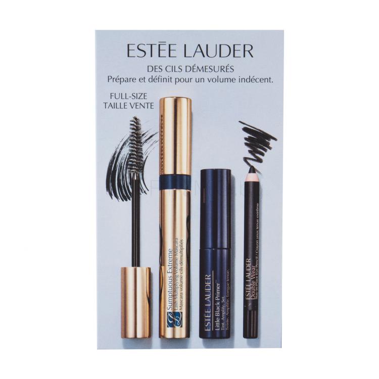 Estée Lauder Sumptuous Extreme Подаръчен комплект спирала 8 ml + база под спирала Little Black Primer 2,8 ml + молив за очи Double Wear 8 g 01 Onyx